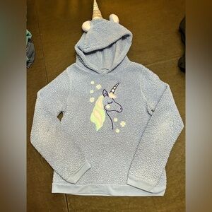 SO Light Blue Unicorn Hoodie for Kids